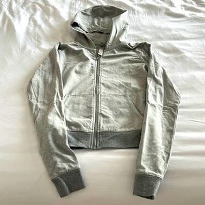 Skims gray zip up sweatshirt